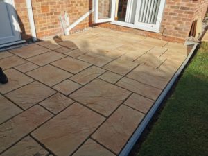 Pressed concrete paving