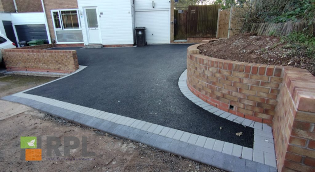New Slider images Tarmac driveway with walling